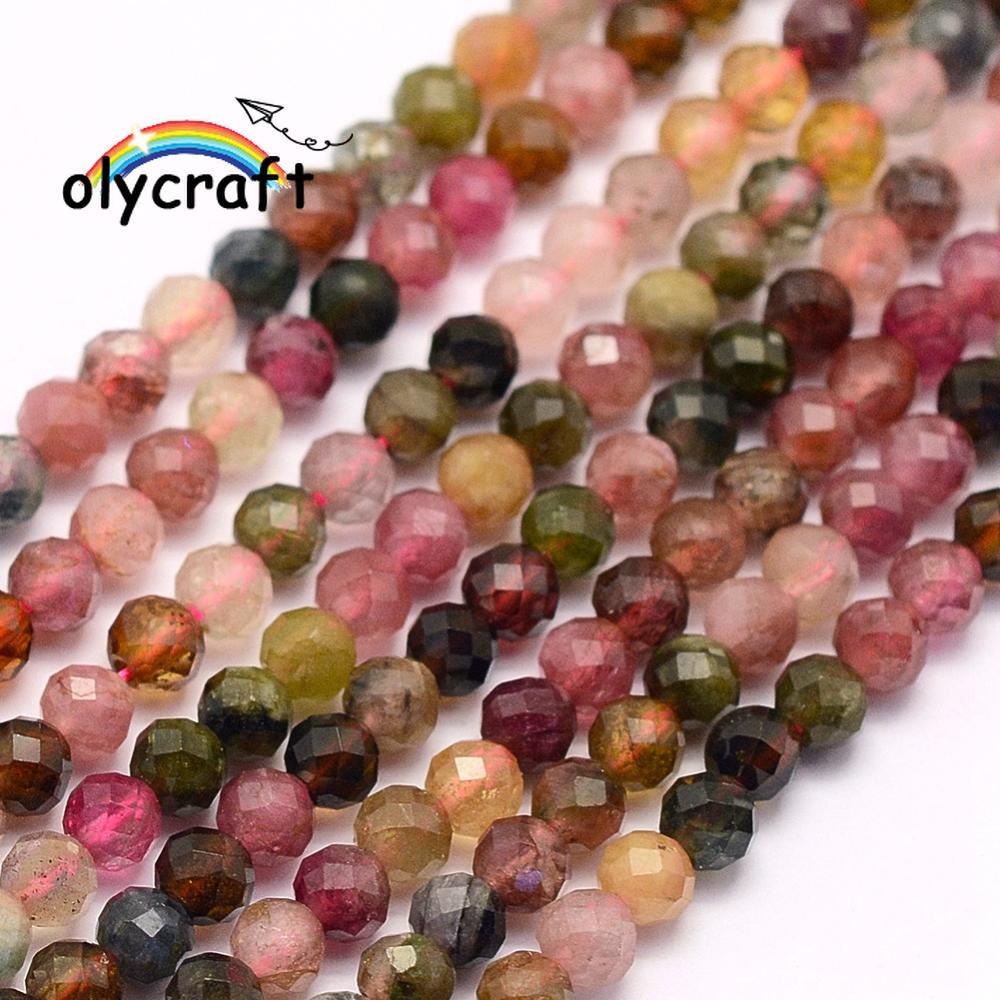 2strands Multicolor Beads Strands Faceted Round 4mm Hole: 0.5mm about ...