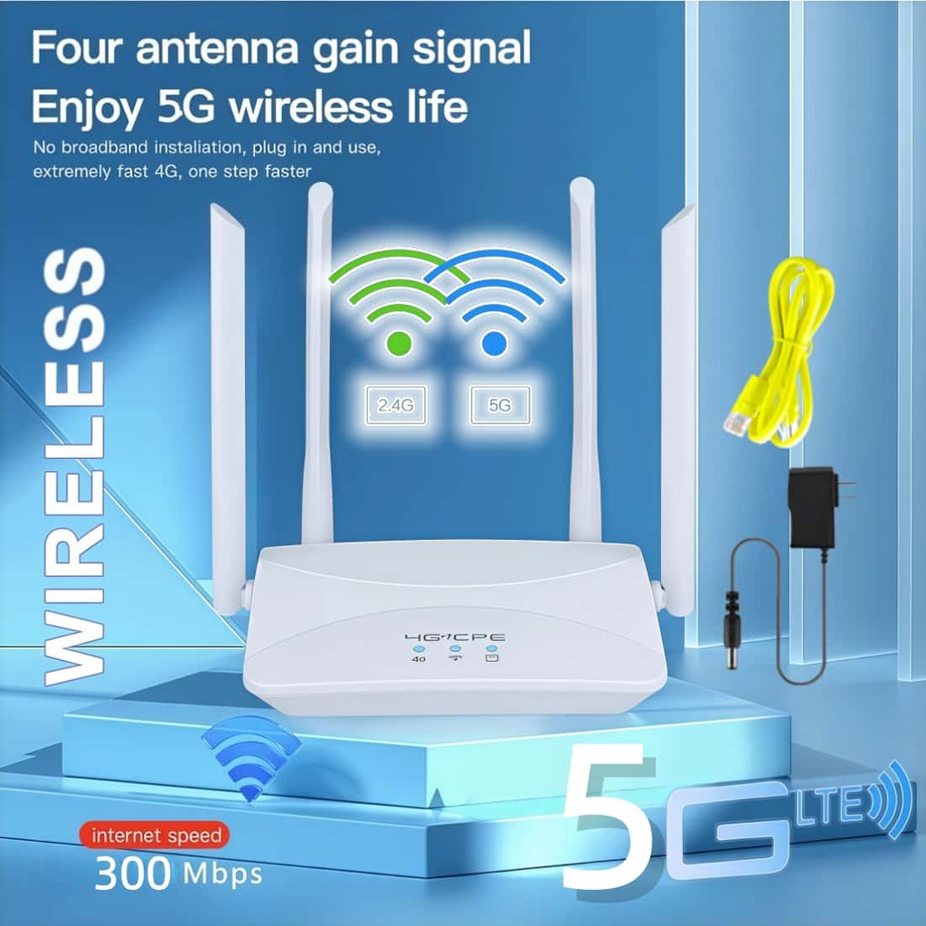 Universal SIM 4G/5G Router CPF912 Gigabit WiFi Router SIM Card Modem ...