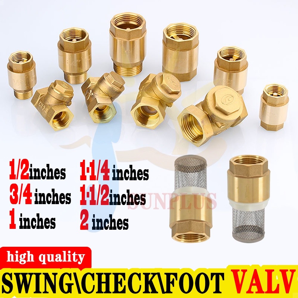 Brass Female Thread Check Valve BRASS FOOT VALVE W/ SCREEN Brass Non ...