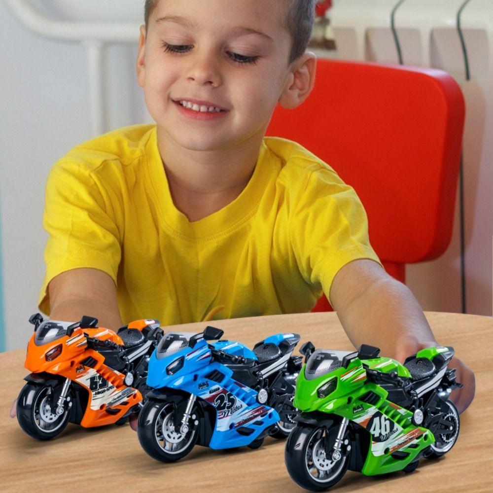 REBUY Motorcycle Racing Toy, Music Lights Simulation Motorcycle Toy ...