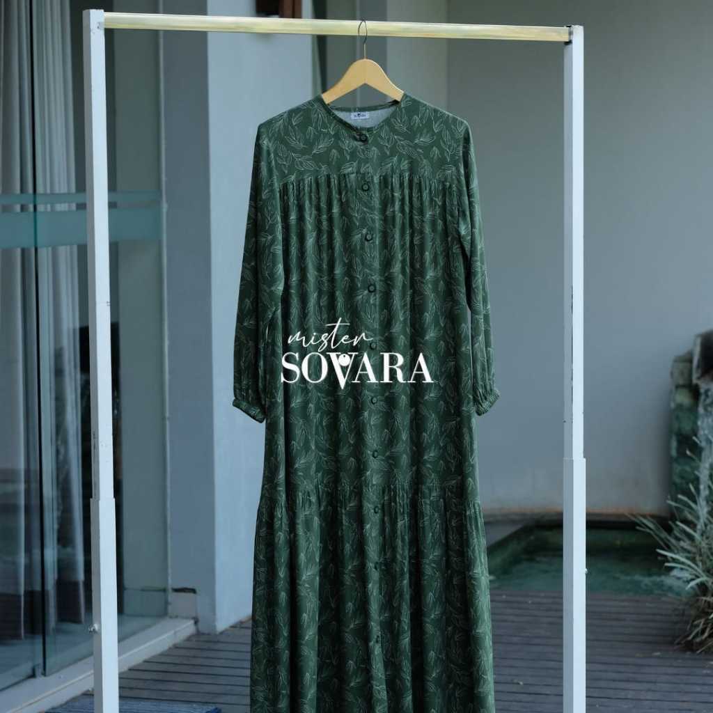 Asteri Dio Rayon Twill Premium Muslim Dress with Floral Leaf Motif ...