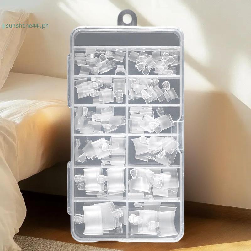 SUNSHINE44 120 Pcs/box Fake Toe Nail Tips Frosted Half Cover Toenail ...