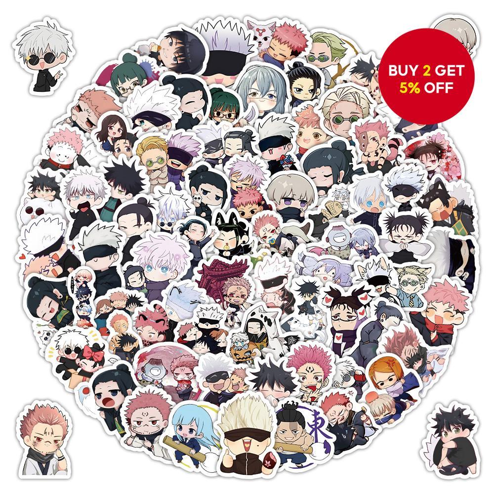 JujutsuKaisenFans 104Pcs Chibi Style Stickers Waterproof Stickers Cute ...