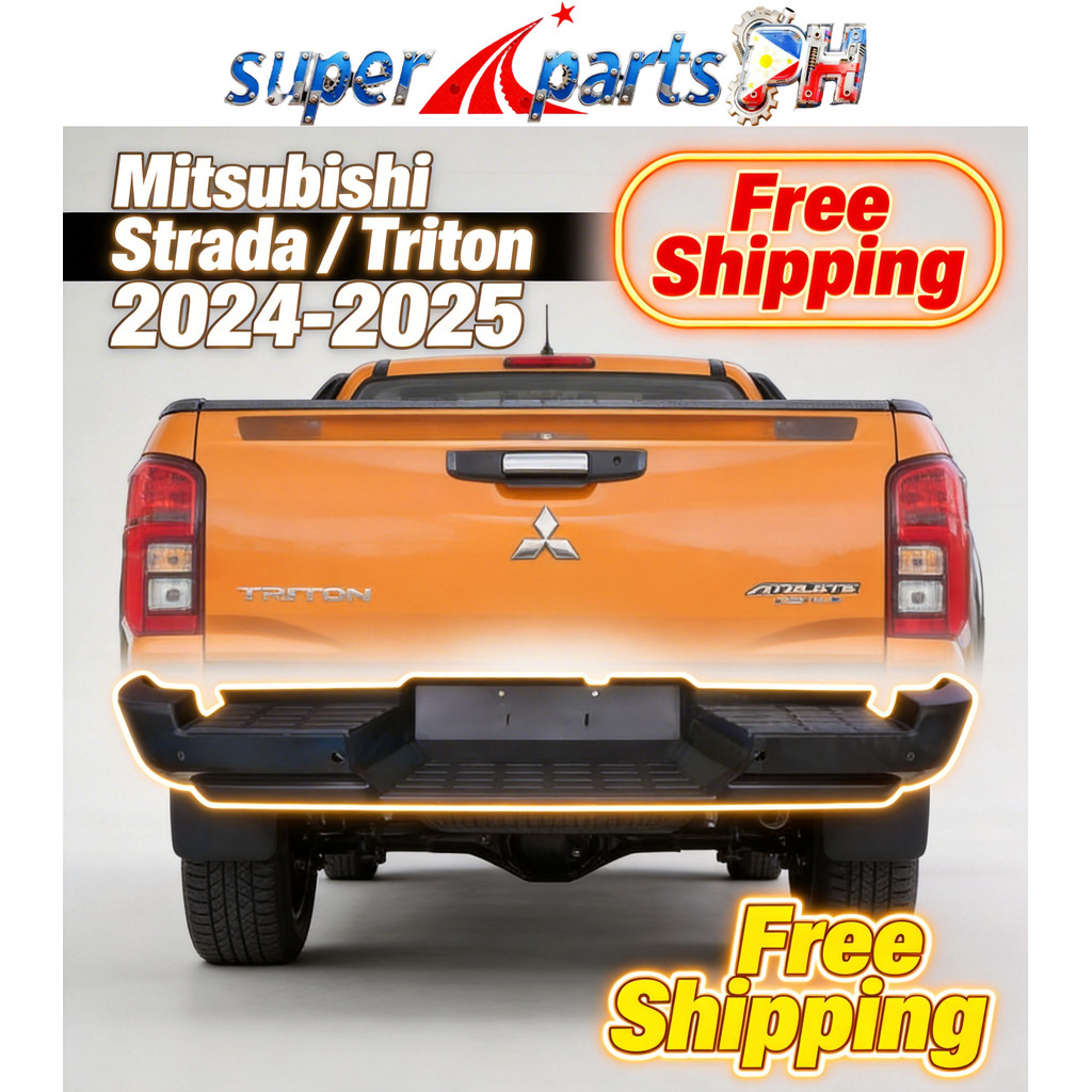 Mitsubishi Strada / Triton 2024-2025 Set Rear Bumper Stepboard / Step ...