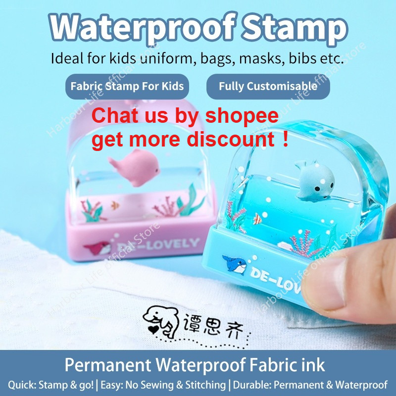 Name Stamp | Free Customisation | Permanent + Waterproof | Non-Toxic ...