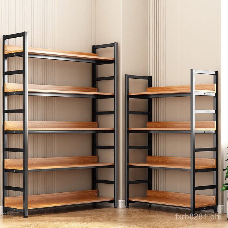 Shelf Storage Rack Home Display Rack Storage Simple Shelf Steel Wood ...