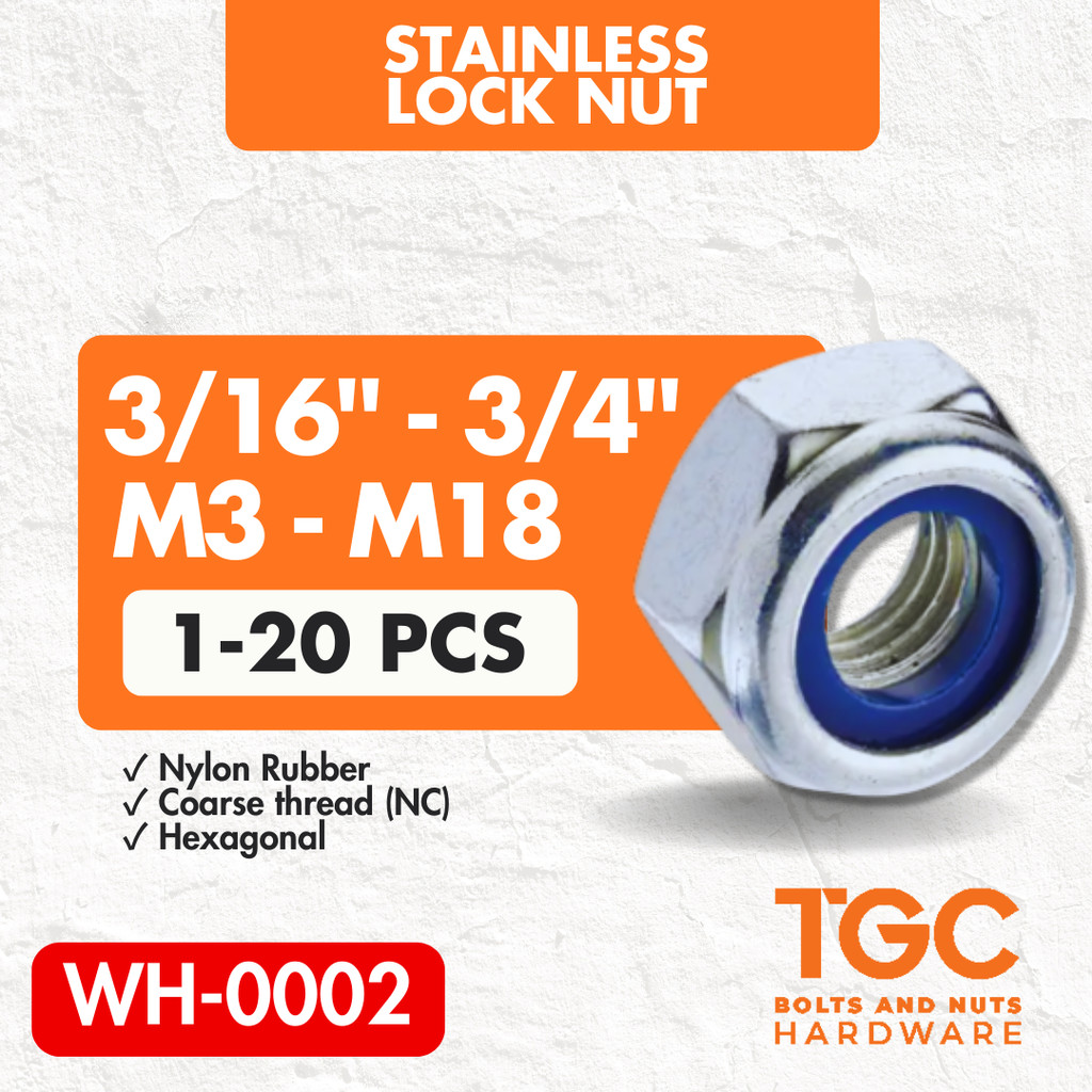 20/10/1 PCS Lock Nut Stainless Steel / Stainless Self Locking Nut ...
