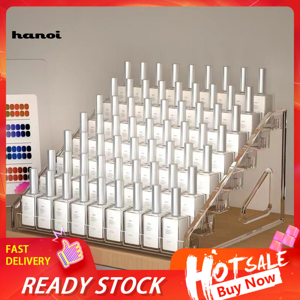 HAN_ Makeup Storage Container Acrylic Storage Rack Acrylic Nail Polish ...