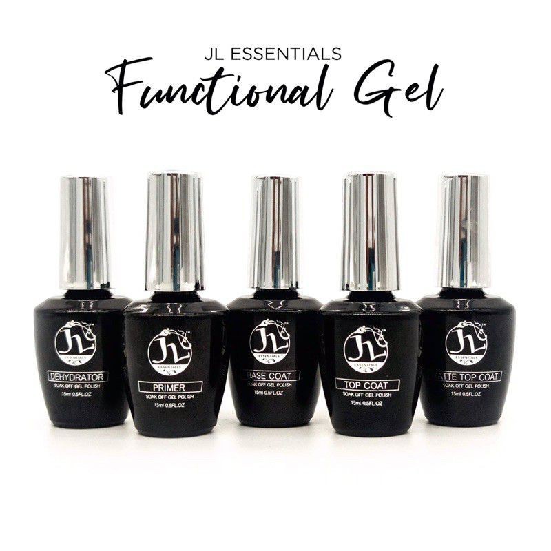 JL essentials Functional Gel polish Top coat/Base coat/Primer/ Matte ...