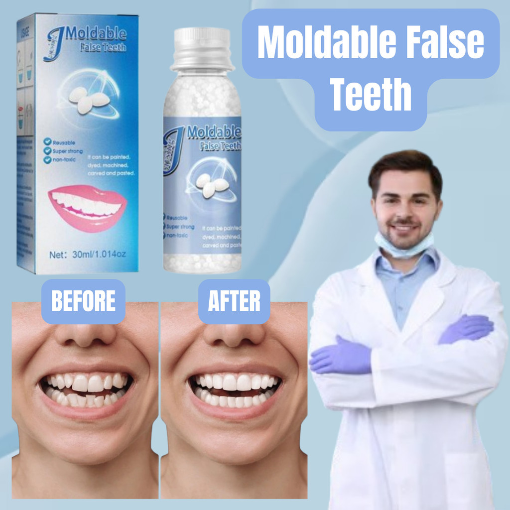 Moldable False Teeth Repair Kit Gaps Falseteeth Solid 30ML | Shopee ...