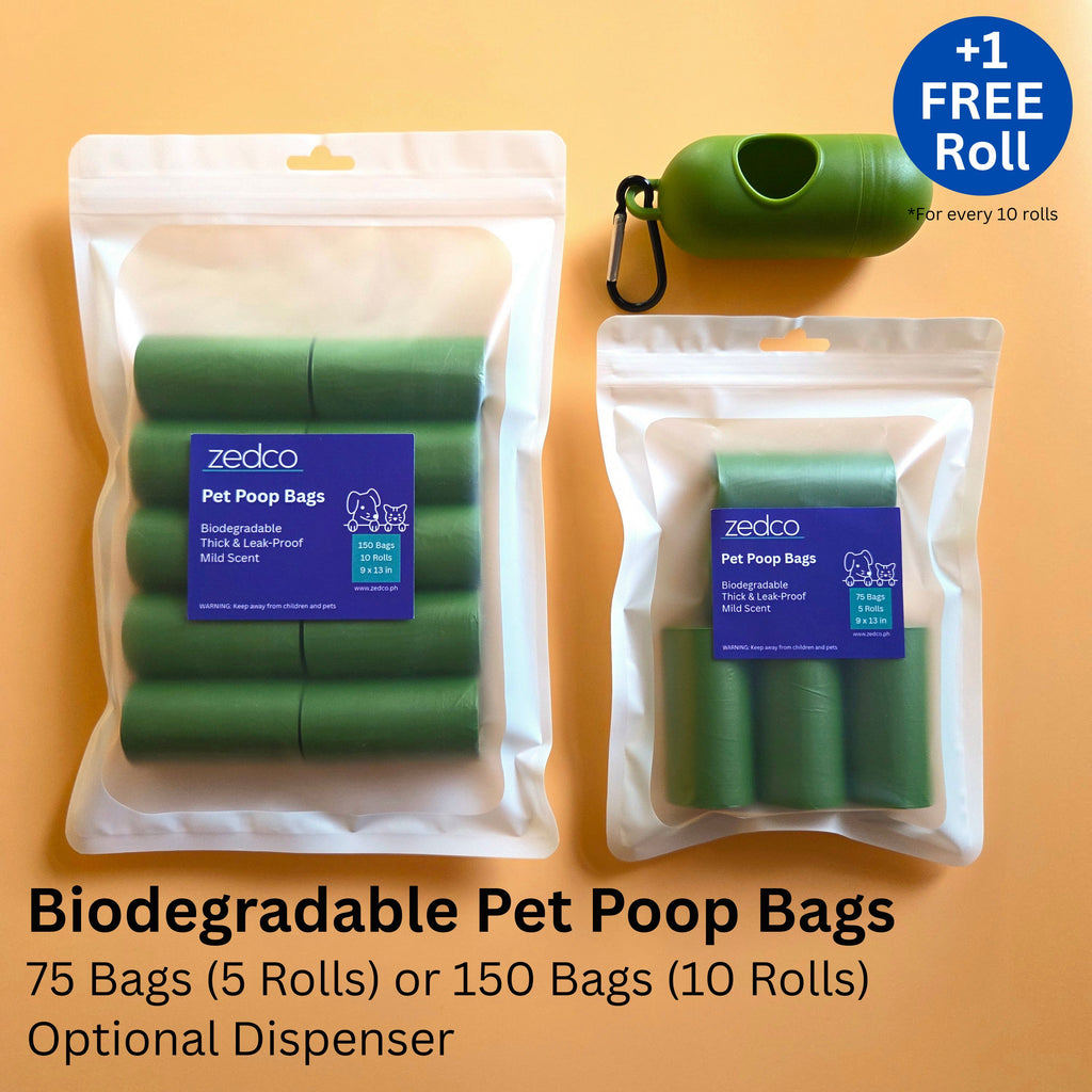 Zedco Biodegradable Poop Bags - 150 Eco-Friendly, Thick, Leak-Proof ...
