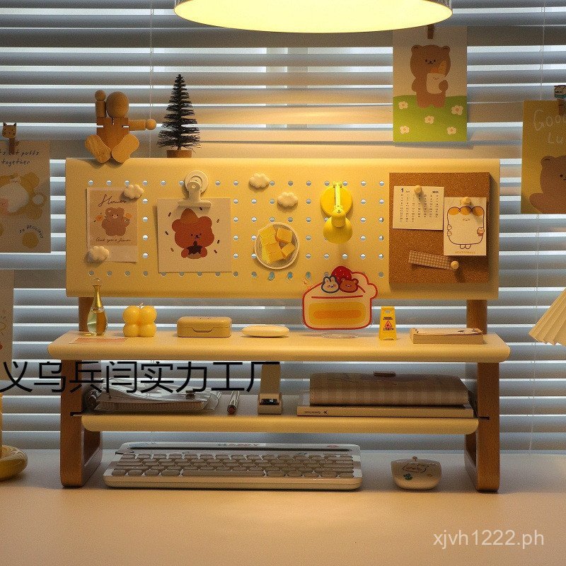 Perforated Storage Rack Board Layer Office Desk Punch-Free Organizer ...