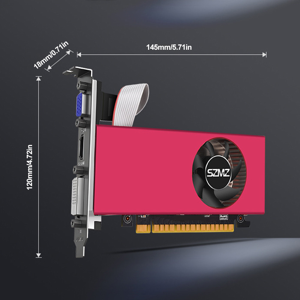 GT740 Low Profile Video Card 993MHz 4GB Computer Graphics Card PCI-E 2. ...