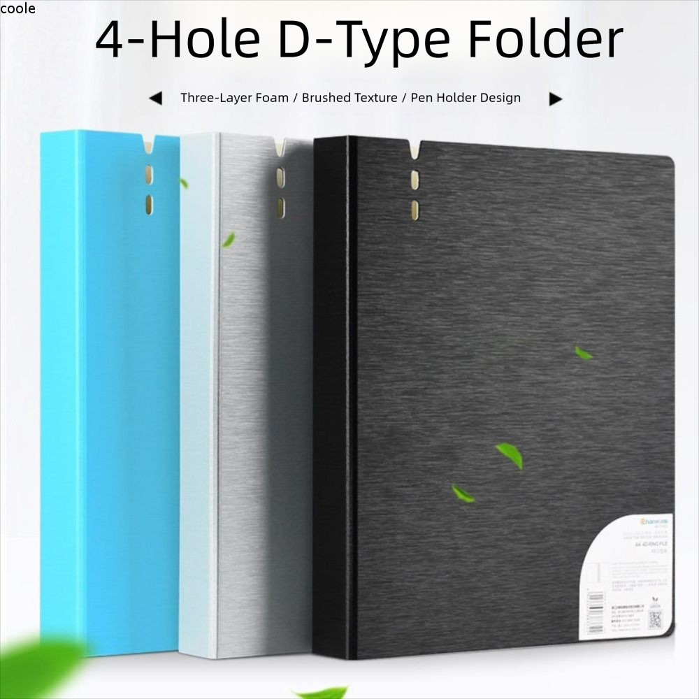 COOLE A4 File Folders, 4 Hole Waterproof Display Book, PP D-Shaped ...