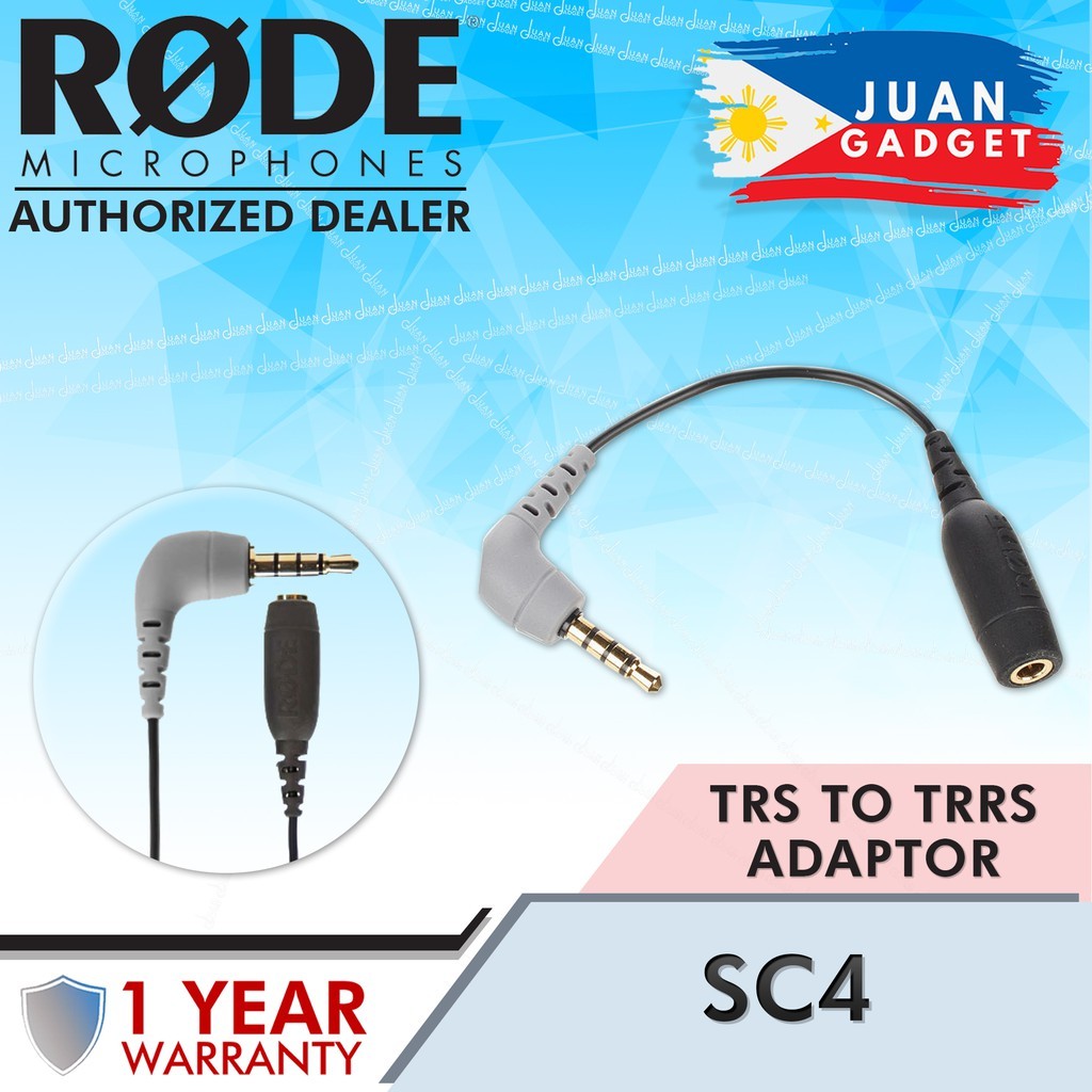 Rode SC4 3.5mm TRS to TRRS Adaptor | JG Superstore | Shopee Philippines