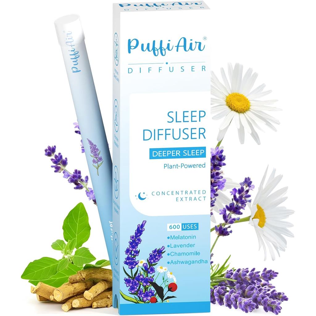 Puffiair Herbal Diffuser Pen with Suction Nozzle, Lavender Flavoured ...