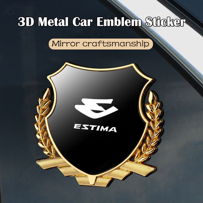 Toyota Estima Metal Emblem Sticker Wheat Ear Side Window Sticker ...