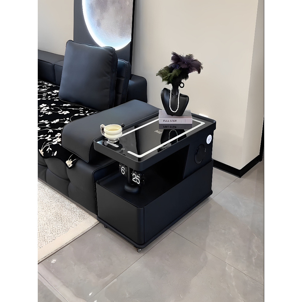 Movable Coffee Table Small Apartment Modern Simple Side Cabinet Light ...