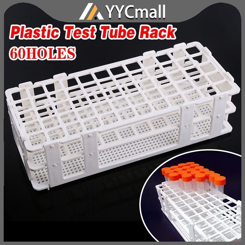 60 Holes Plastic Test Tube Rack School Experiment Detachable Test Tube ...