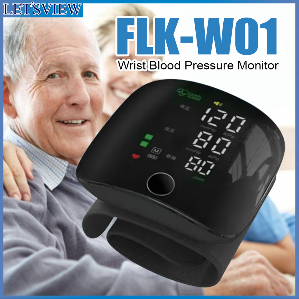 Wrist Blood Pressure Monitor Digital with Voice Function & LED ...