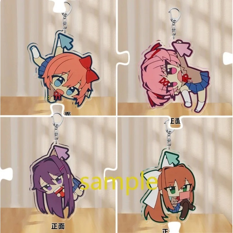 Anime keychain Doki Doki Literature Club DDLC Monika Sayori Yuri ...