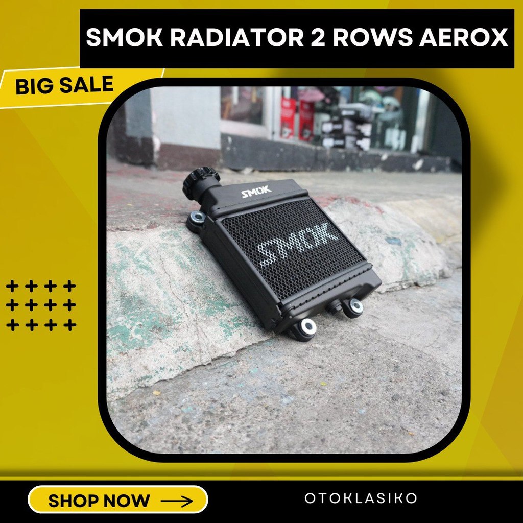 SMOK 2-Row Aluminum Radiator High Performance for Yamaha Aerox V2 ...