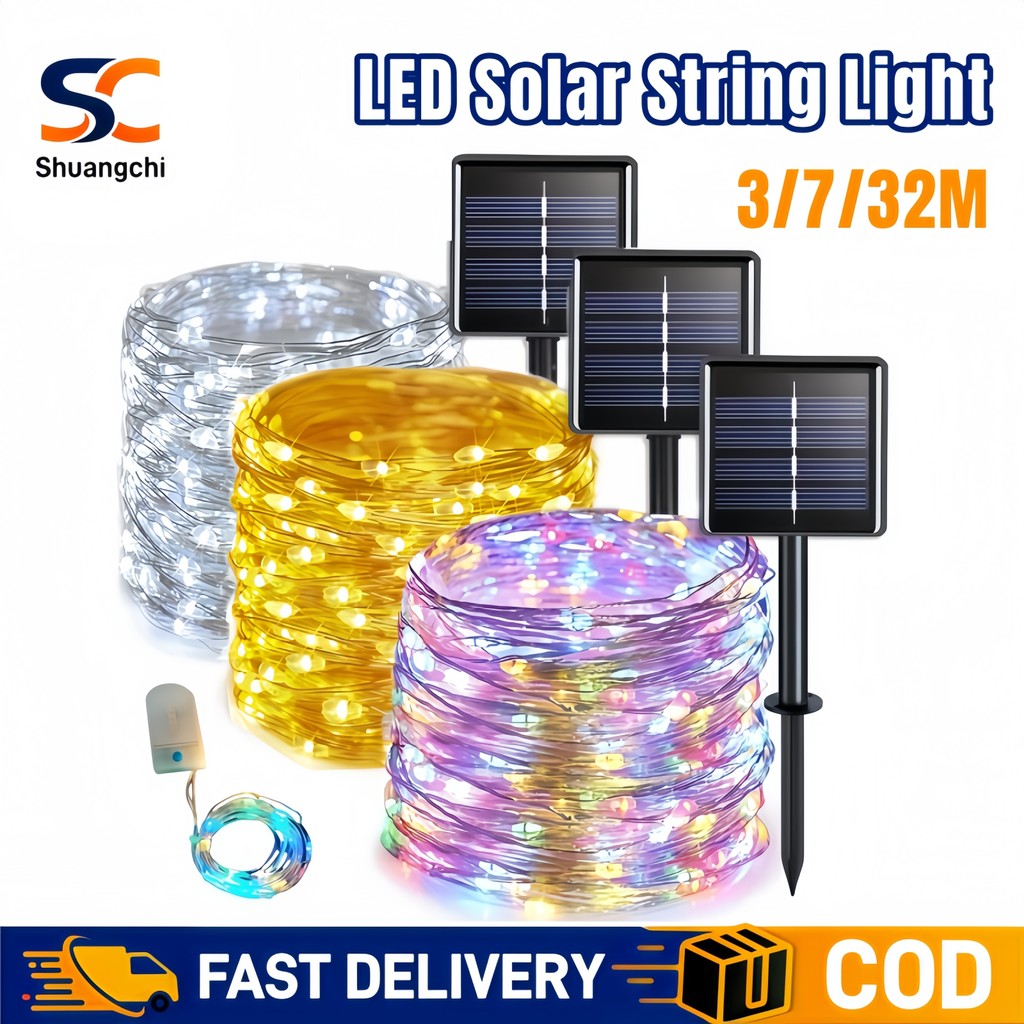32M/7M/3M Solar Christmas Lights Outdoor Waterproof Led String Light ...