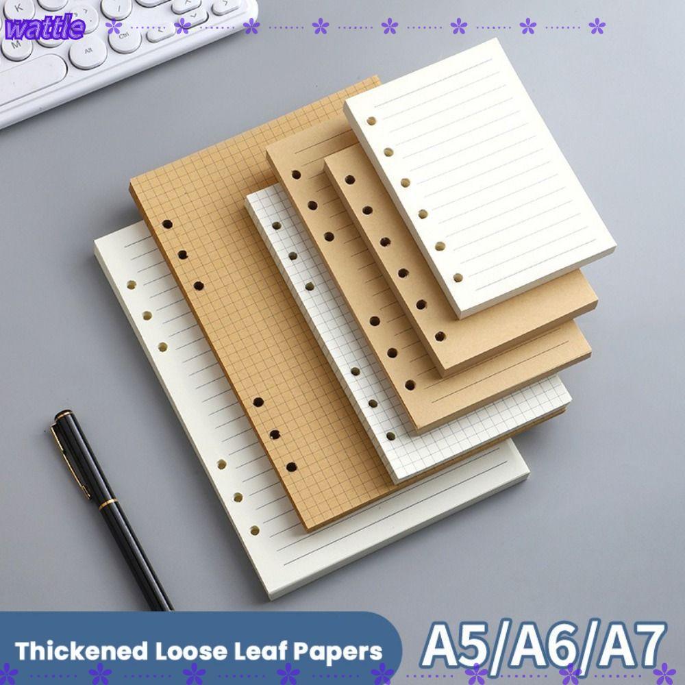 WATTLE 80Sheets Notebook Refill Paper, Horizontal Line/Blank A5/A6/A7 ...