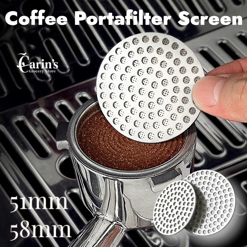 51/58mm Coffee Portafilter Screen Stainless Steel Espresso Machine Puck ...