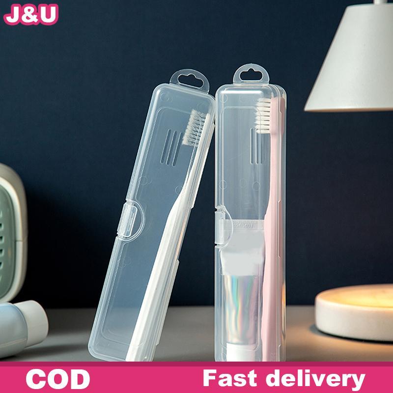 JU Portable Toothbrush Holder Plastic Toothpaste Box Storage Container ...
