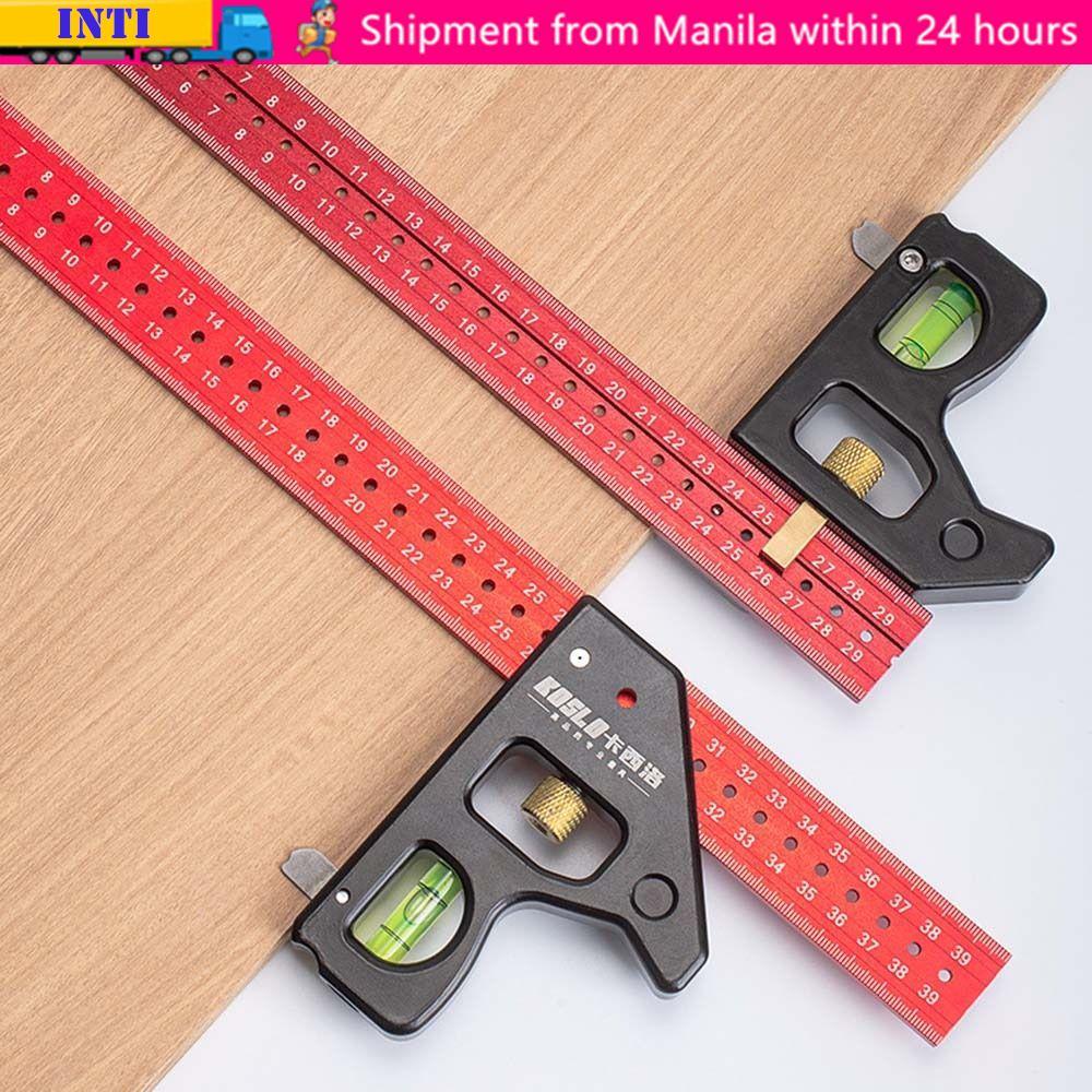 INTI Combination Right Angle Ruler, with Bubble 30/40cm Level Gauge ...