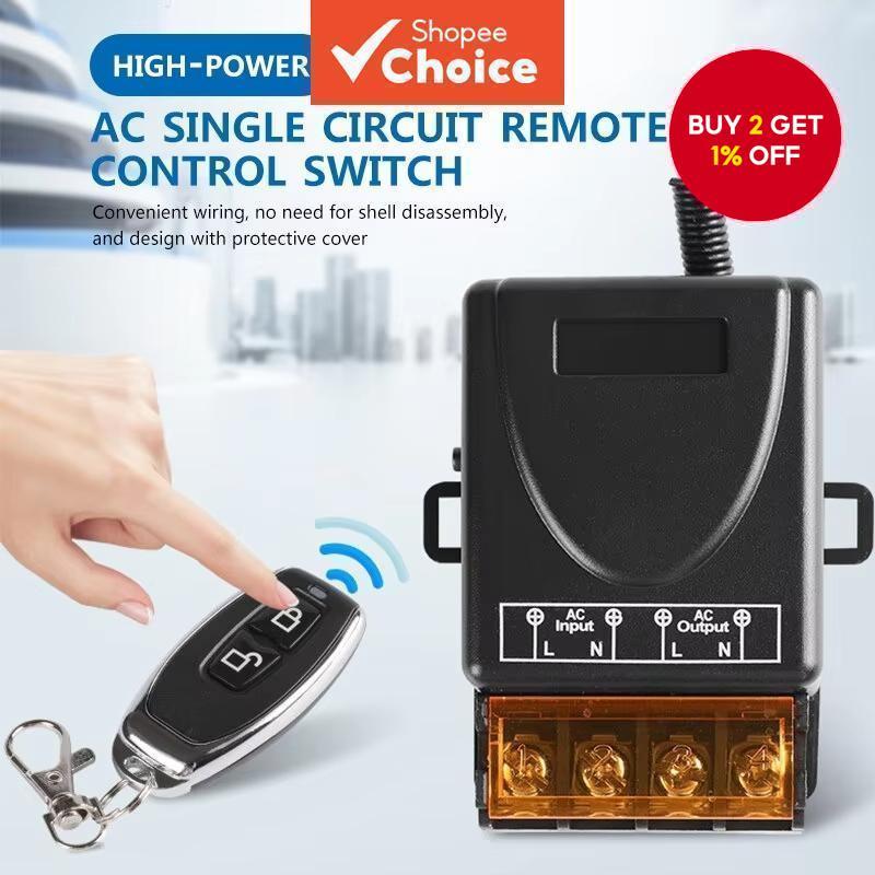 RF Wireless Remote Control Switch 433Mhz AC 110V 220V 10A High Current ...