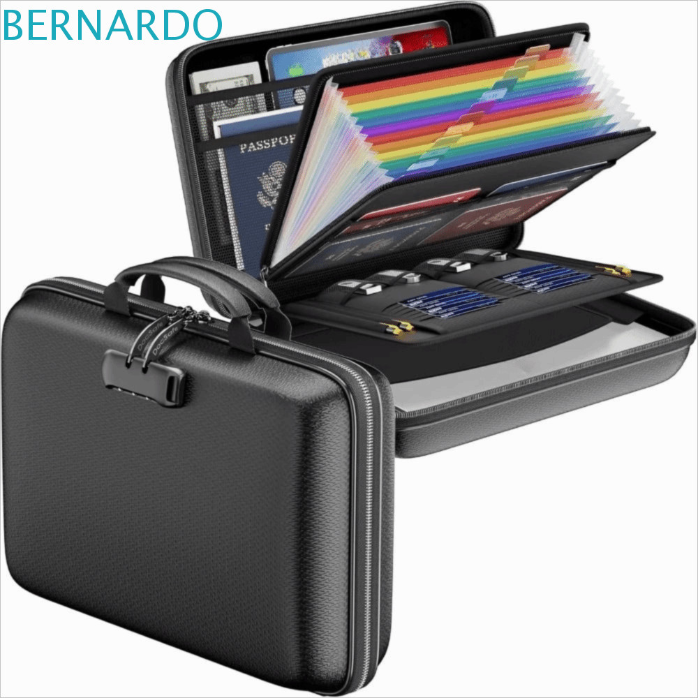 BERNARDO Handheld File Bag, Expanding Design Waterproof Fireproof ...