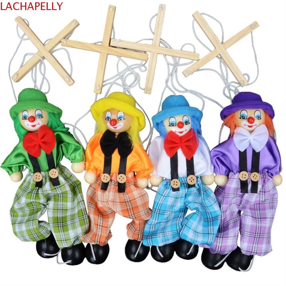 LAEULY Pull String Puppet Joint Activity Vintage Colorful Kids Toy ...