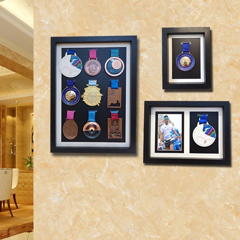 medal frame organizer medal holder Wooden Medal Display Frame Marathon ...