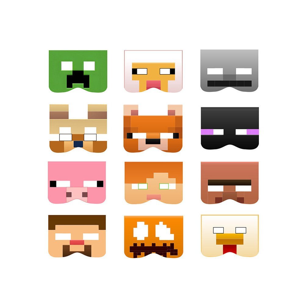 Minecraft Minecraft Theme Party Mask Birthday Decoration Props ...