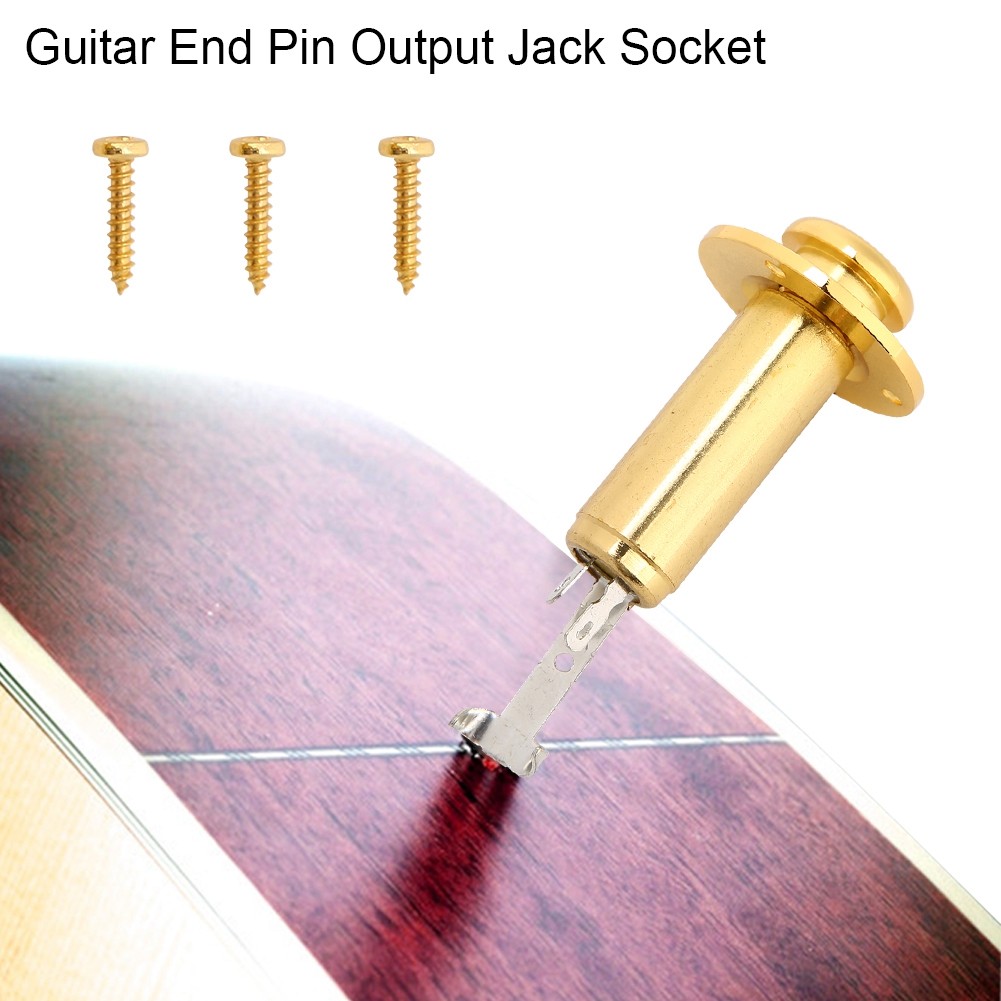 Endpin Guitar Rear Plug In Jack Acoustic Socket Electric End Pin Output ...