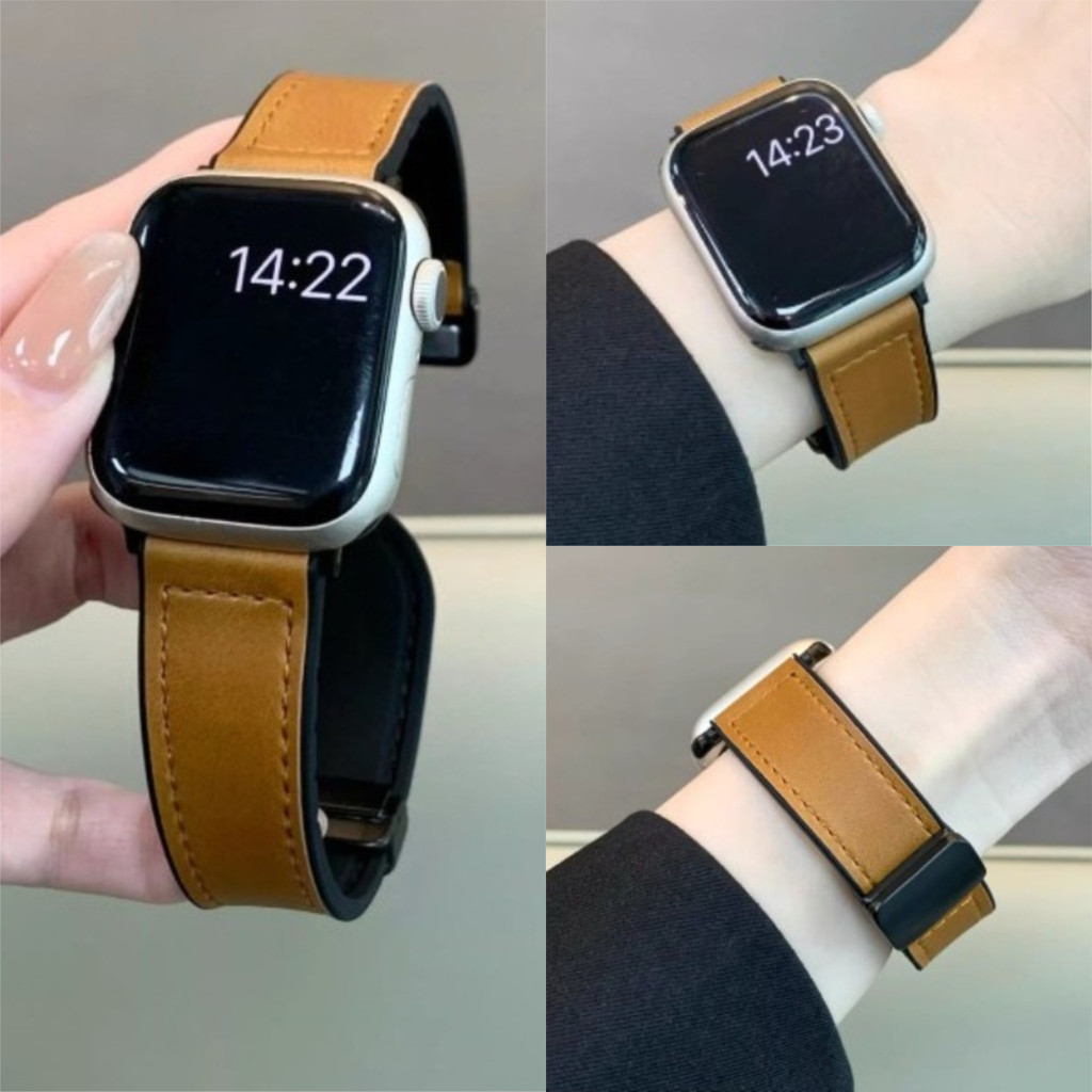 Magnetic Closure Strap,PU Leather Band for Apple Watch S11 S10 Ultra ...