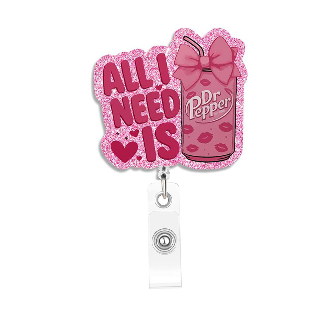 Bow Nurse Badge Reel for ID Badge Holders, Cute Pink Retractable ...