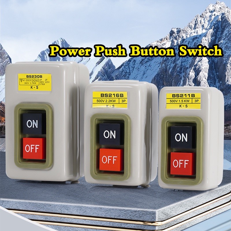 1.5KW/2.2KW/3.7KW Power Push Button Switch BS211B BS216B BS203B ...