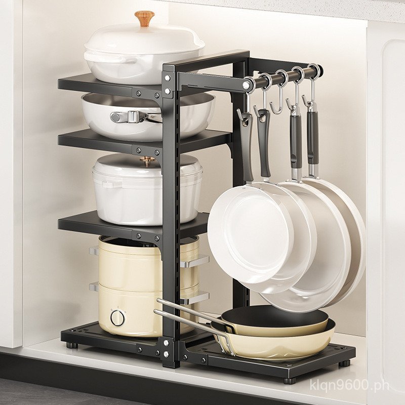 Pot Rack Countertop Multi-layer Kitchen Hook Rack Storage Rack Cabinet ...