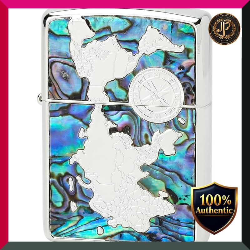 Zippo Flint Armor Shell with World Map, double-sided shell inlay ...