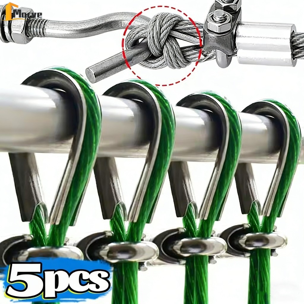 304 Stainless Steel Wire Rope Cable Thimbles Rings - Rigging Wire Rope ...