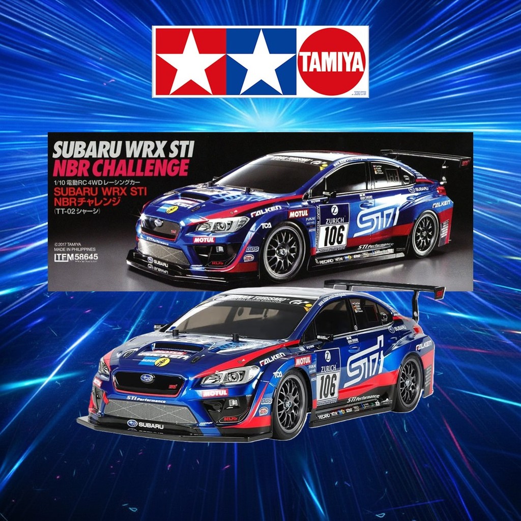 Tamiya 1/10 RC Subaru WRX STI NBR Challenge TT-02 Chassis | 4WD Race ...