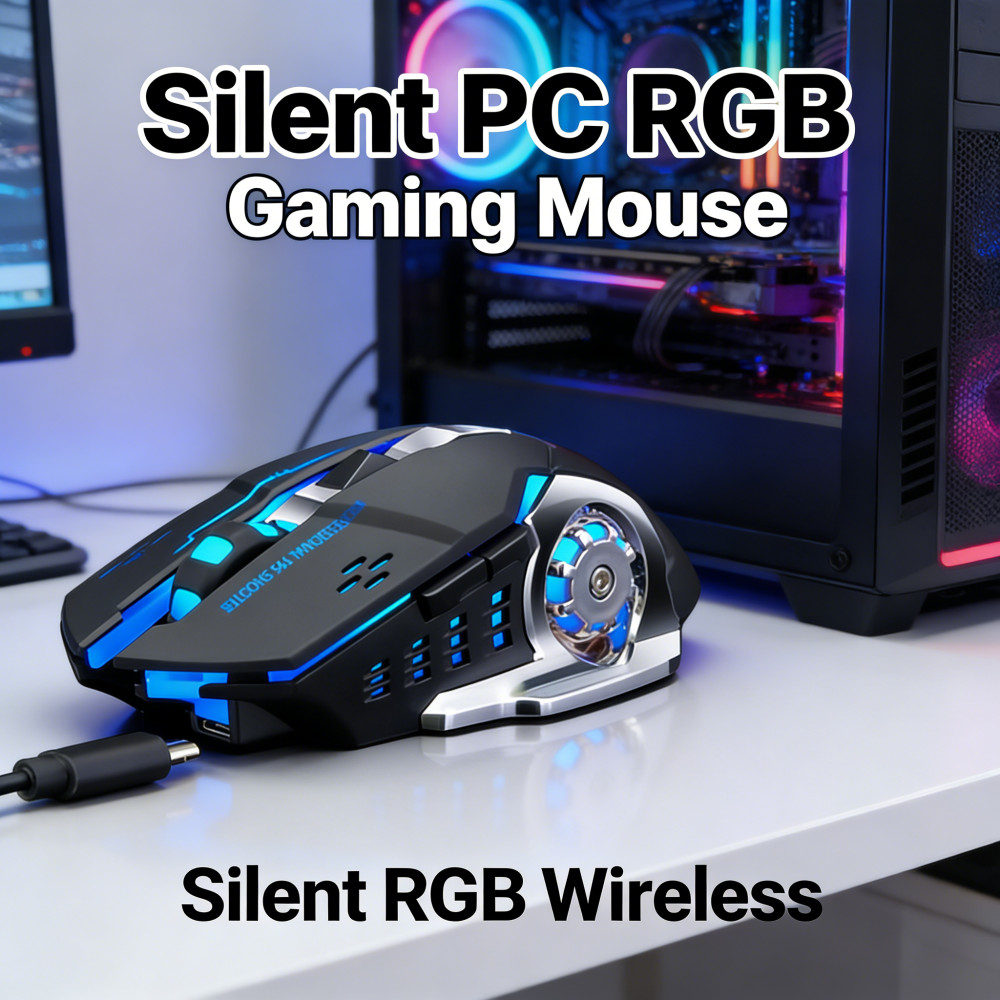 Ultra-Thin Silent Mute 2.4G Mice Laptop Office PC Computer Mouse ...