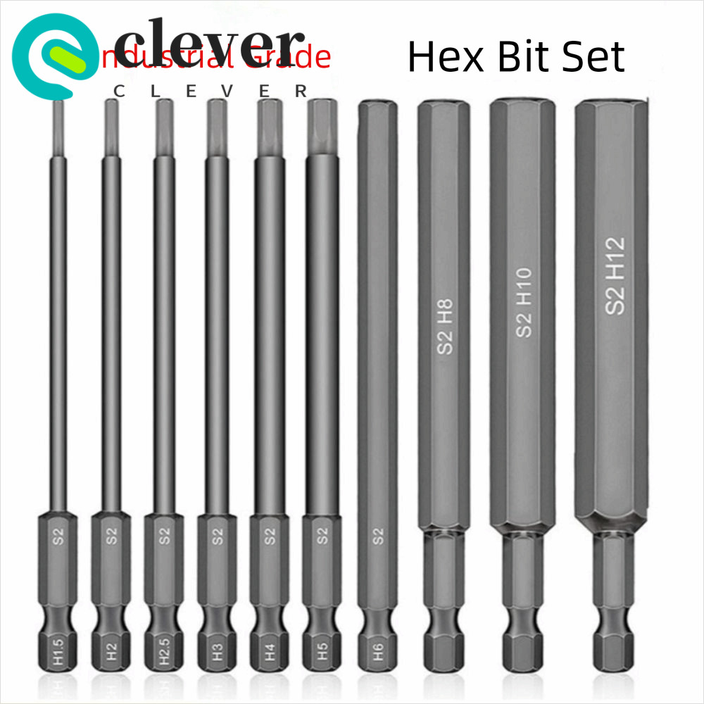 CLEVER Hex Head Allen Wrench, 1.5-12mm 1/4 Inch Allen Screwdriver Bits ...