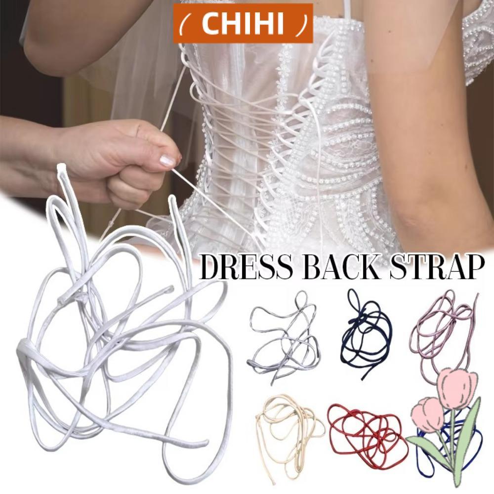 CHIHI Corset Back Kit Lace-Up, 2M Adjustable Wedding Dress Zipper Rope ...
