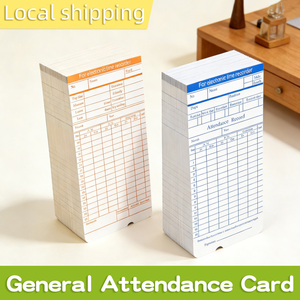500 sheets Monthly Time Clock Card for Employee Attendance Payroll ...