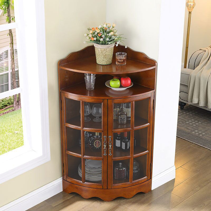 Solid Wood Corner Cabinet Living Room Corner Corner Locker European ...
