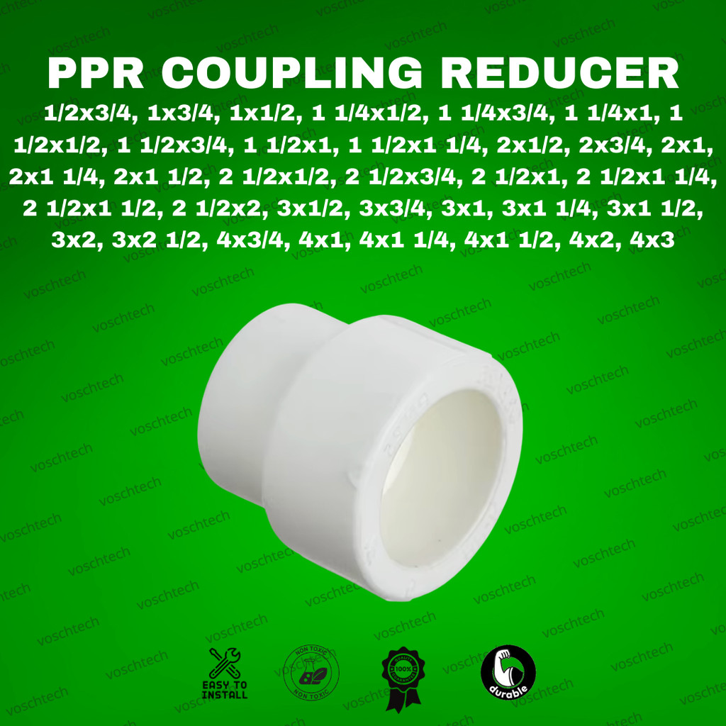 Heavy Duty PPR Coupling Reducer Pipe Fitting Water Supply Plumbing ...
